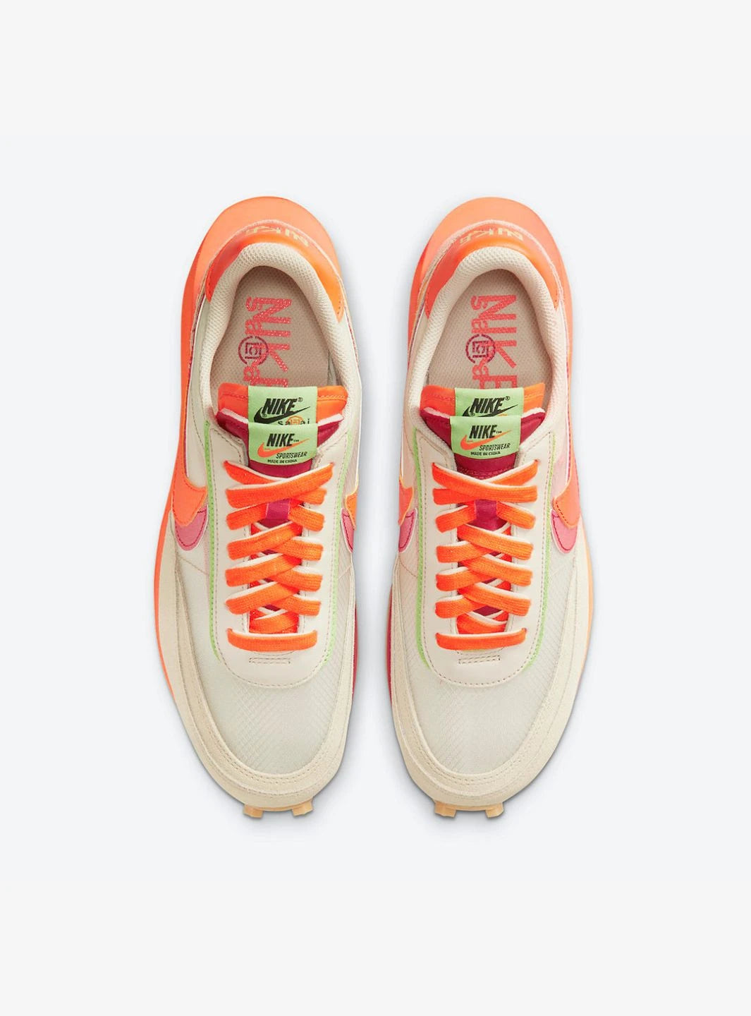 Nike LD Waffle Sacai CLOT Kiss of Death Net Orange Blaze